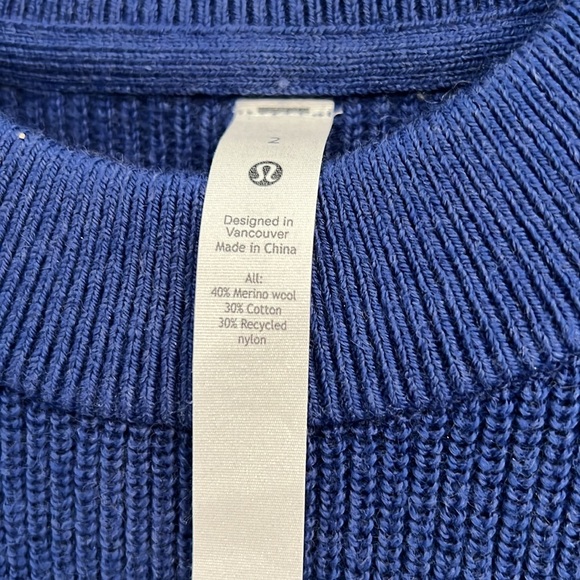 Lululemon Merino Wool Blend Ribbed Crewneck Sweater - Picture 5 of 7